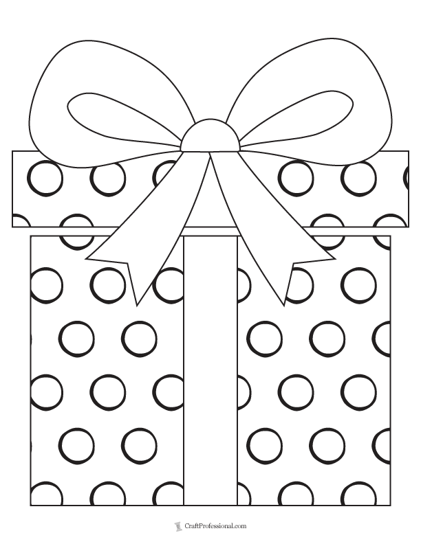 Christmas Gift Box Coloring Pages 