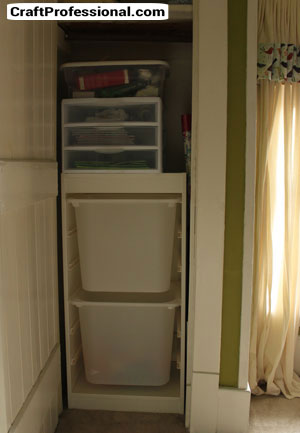 Gift wrap storage area