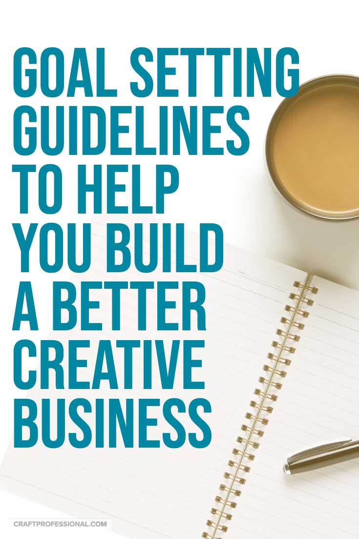 Notebook and cup of coffee on desk top. Text - Goal setting guidelines to help you build a better creative business. Notebook and cup of coffee on desk top. Text - Goal setting guidelines to help you build a better creative business.