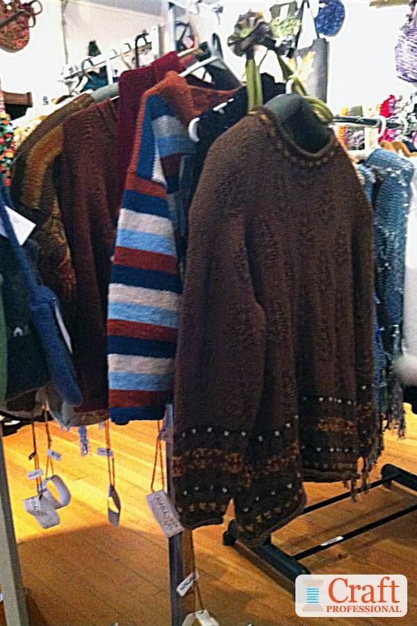 Hand knit sweater display Hand knit sweater display