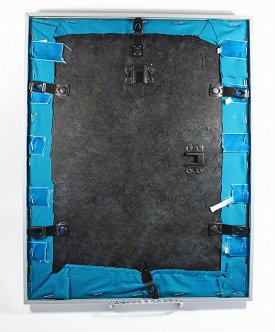 Back of the handmade jewelry display stand is messy if you don't cover it.