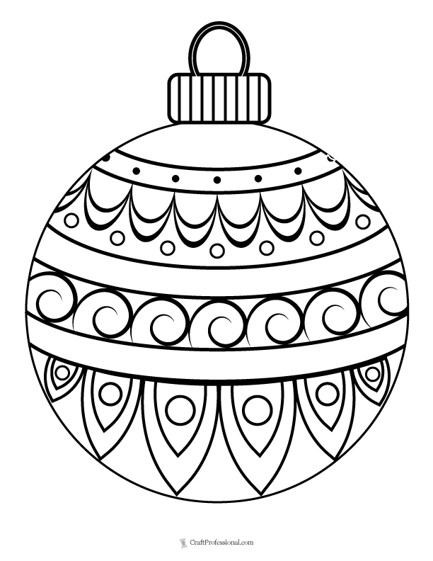 26 Christmas Ornament Coloring Pages