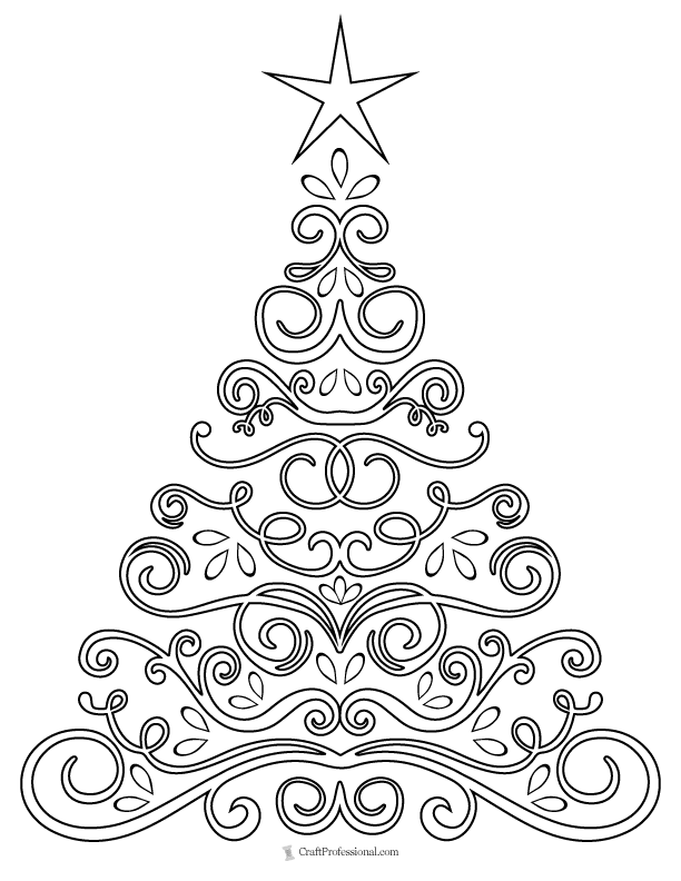22 Printable Christmas Tree Coloring Pages