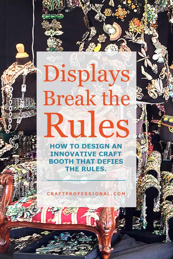 Unique, black jewelry booth. Text - Displays that Break the Rules Unique, black jewelry booth. Text - Displays that Break the Rules