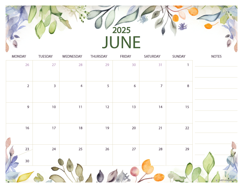 Get Your Printable June 2025 Calendar Now Free Download!