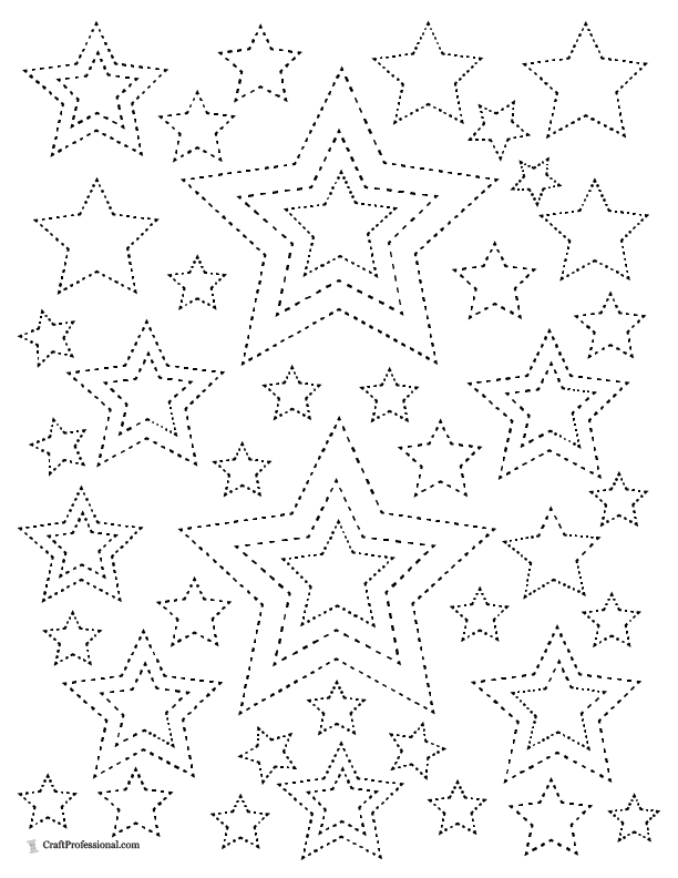 Multiple stars to trace and color.