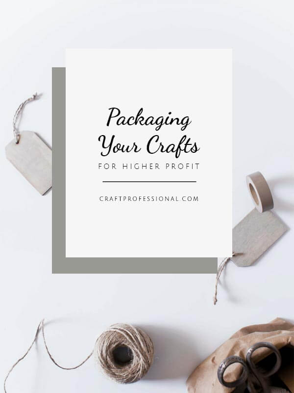 Handmade product packaging materials, string, and hangtags. Text - Packaging your crafts for higher profit.