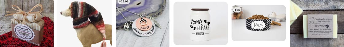 Handmade items for pets on a Pinterest board - screenshot. Handmade items for pets on a Pinterest board - screenshot.