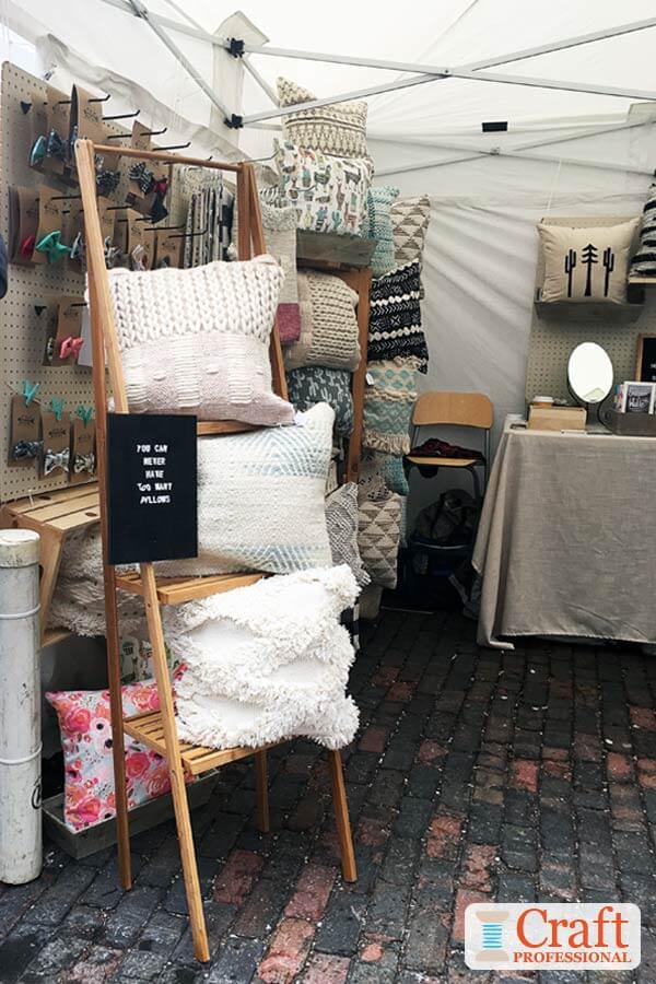 Engaging scarf display ideas for craft shows 10 Craft Fair Booths Featuring Knit And Crocheted Handmade Items