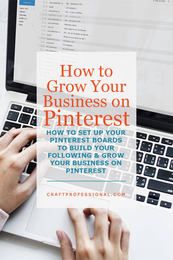 Laptop with text overlay - How to grow your business on Pinterest Laptop with text overlay - How to grow your business on Pinterest