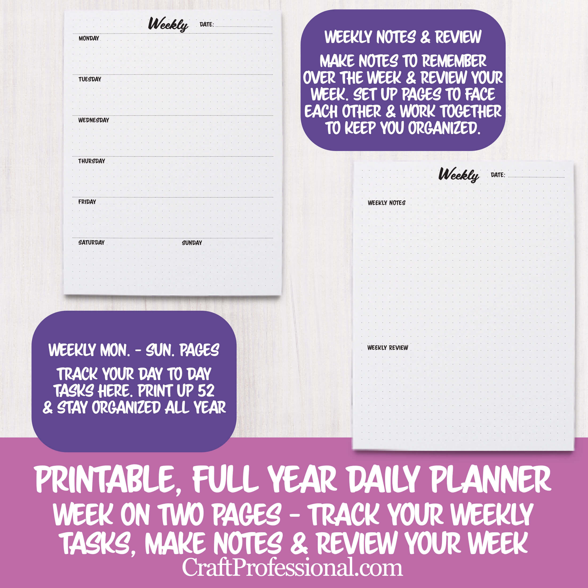week daily planner