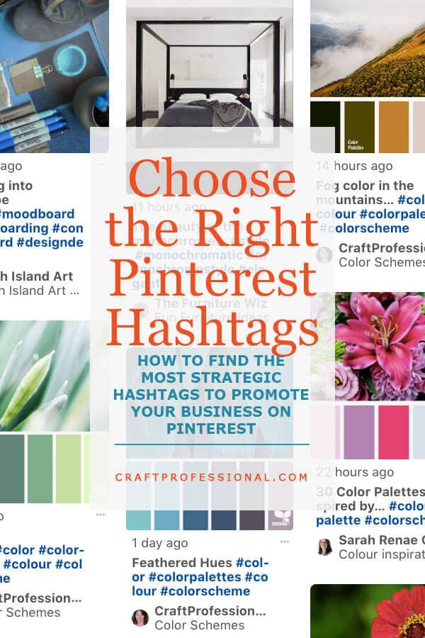 Pinterest search results with text overlay - Choose the Right Pinterest Hashtags