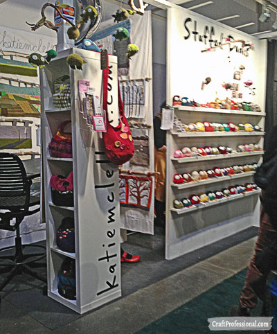 Tall portable display shelf.