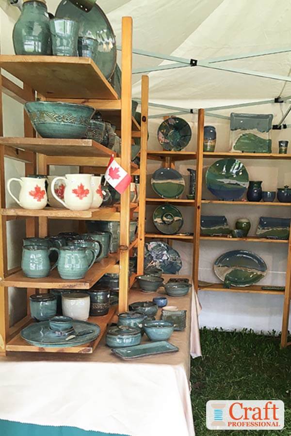 Pottery and Glass Displays