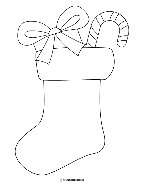 Stocking Coloring Pages For Kids 2025 