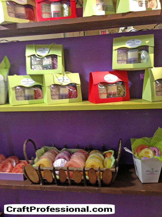 Great contrasting colors in this soap packaging