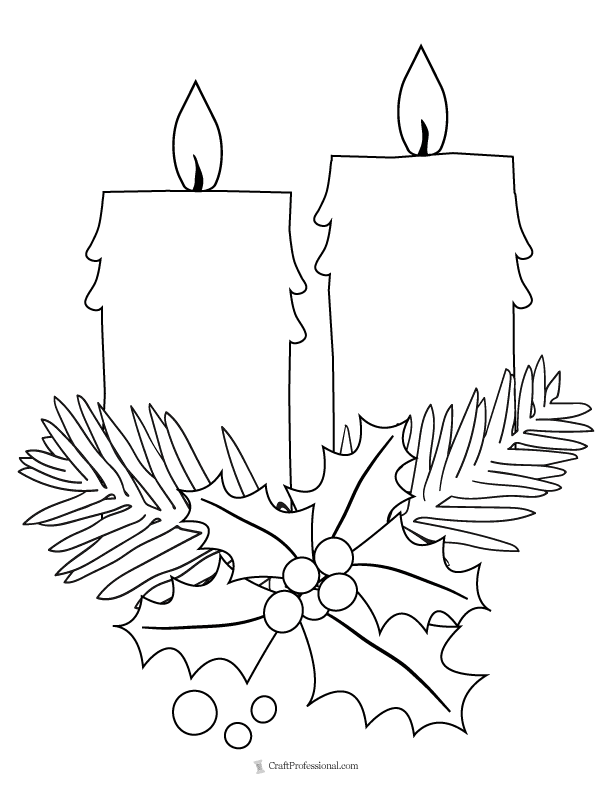 advent candles coloring sheet