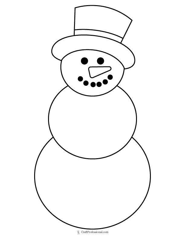 Printable snowman clipart, template & coloring pages for kids – Tim's  Printables