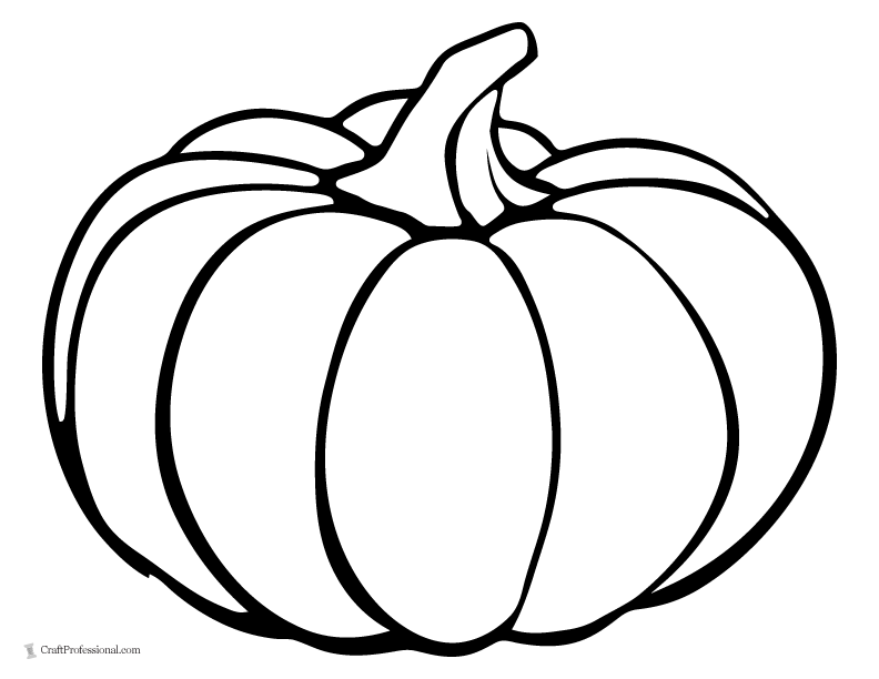 Simple pumpkin outline coloring page