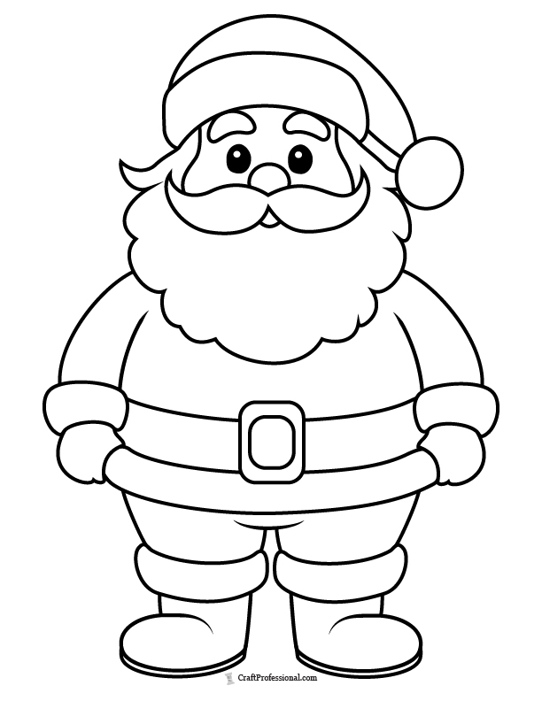 Cute Santa coloring sheet