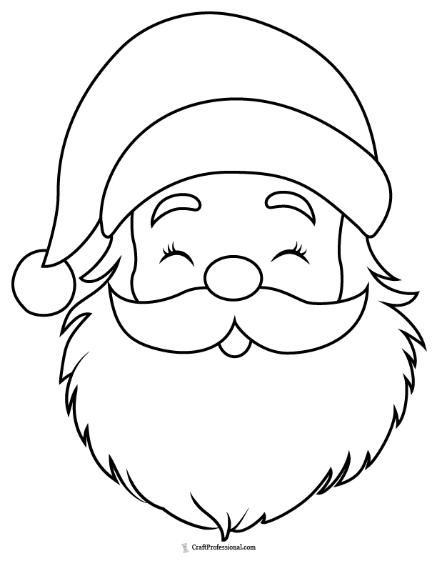 Santa Claus face coloring page