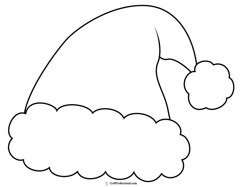 Santa Claus hat coloring page