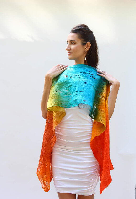 Nuno felted shawl pattern at Seamless Fashion