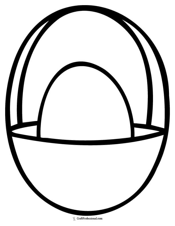 Simple basket coloring page