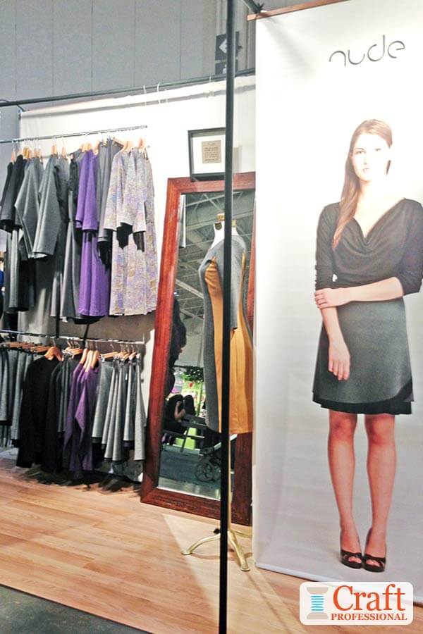 Handmade clothing display. Handmade clothing display.