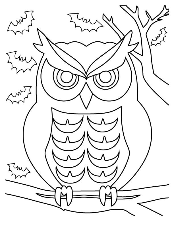 40 Desenhos do Halloween para Colorir  Halloween coloring sheets, Owl  coloring pages, Halloween coloring pages