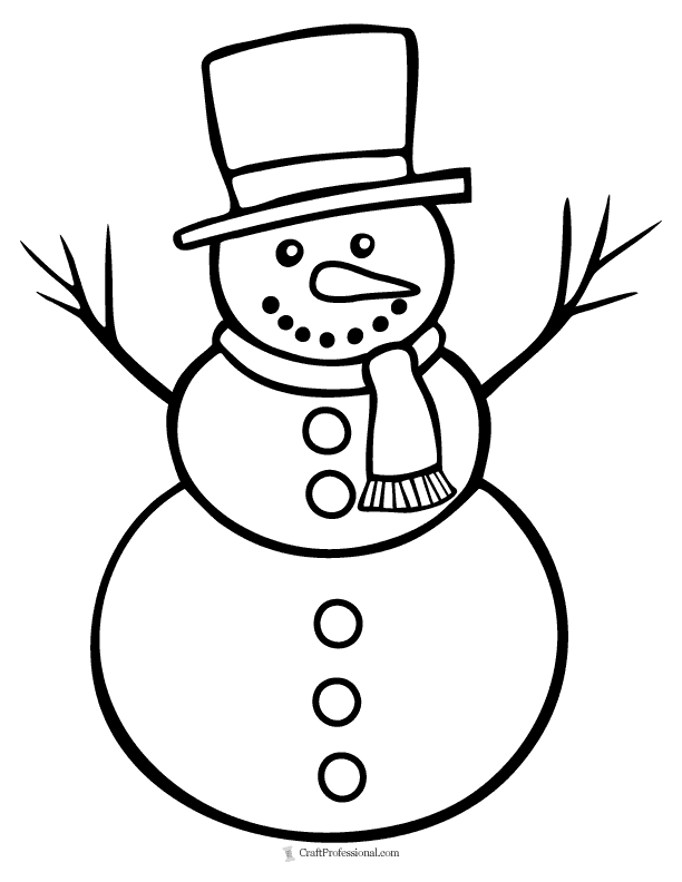 Snowman colouring in and crafts