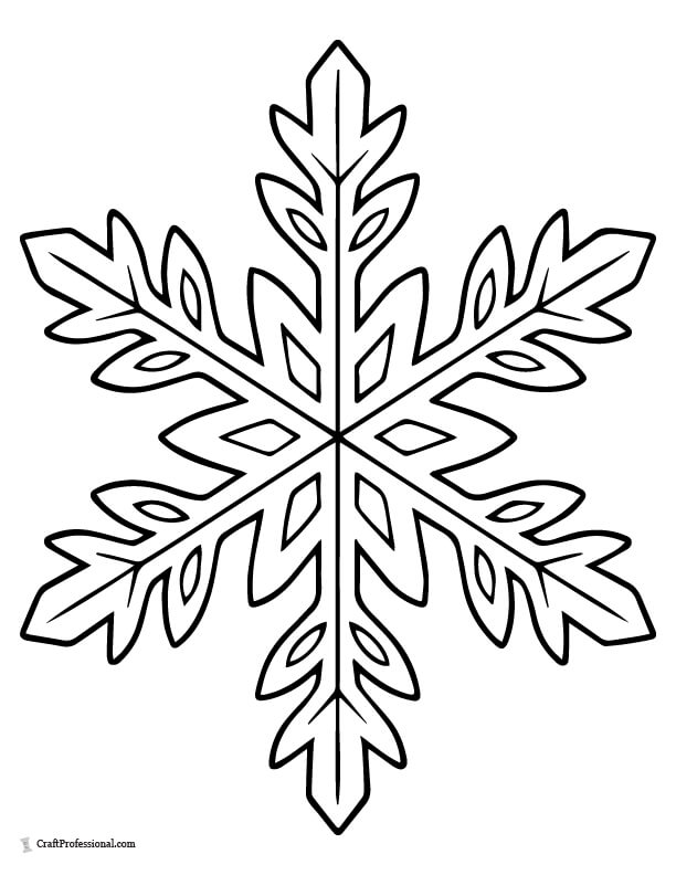 Giant snowflake to color and cut out