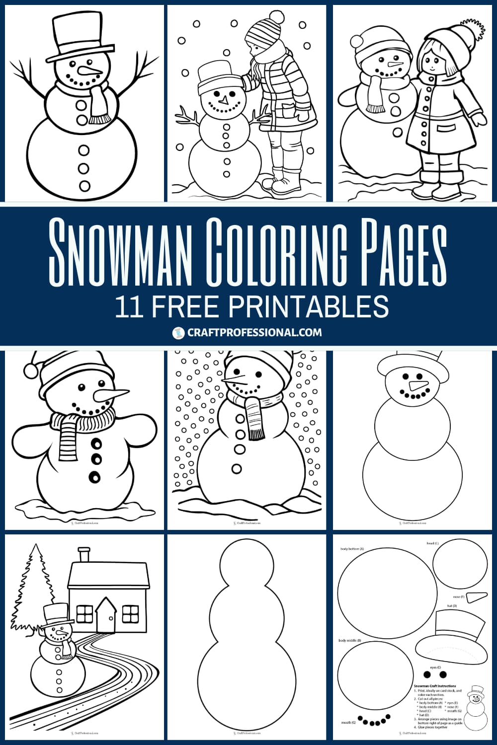 Free Snowman Coloring Pages: Printable Winter Fun for Kids and Adults