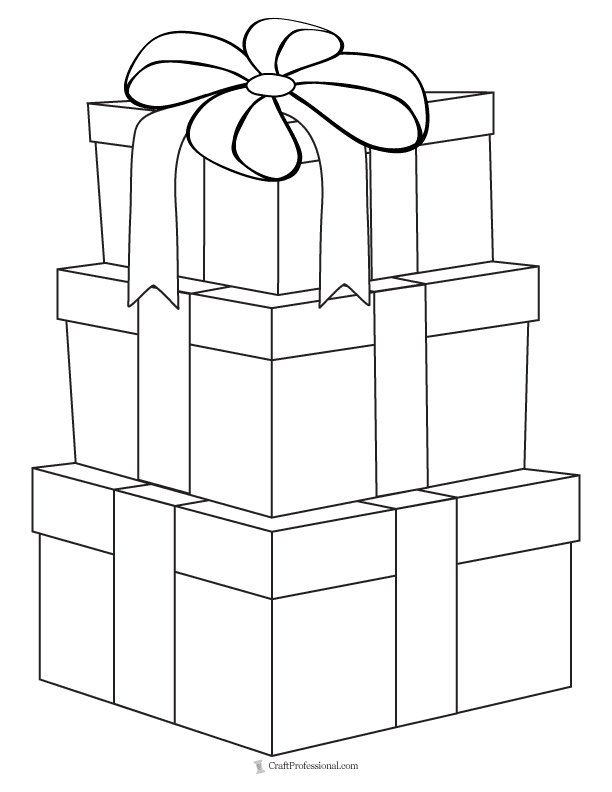 Learn to Draw a Festive Christmas Present and Get a Coloring Page