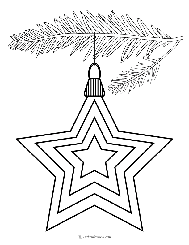 14 Christmas Star Coloring Pages