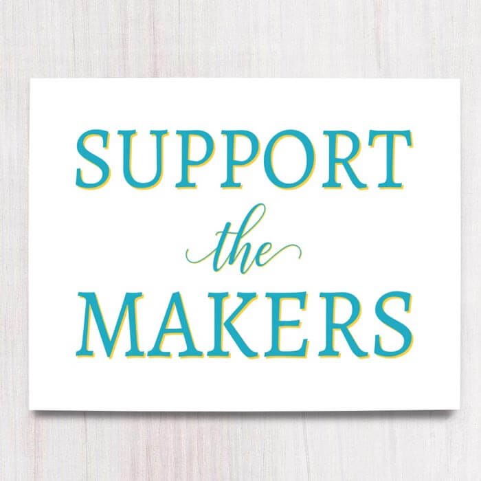 Printable craft booth sign - Support the makers