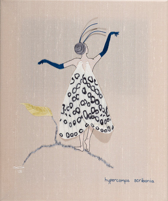 Butterfly girl cross stitch pattern at Taetia