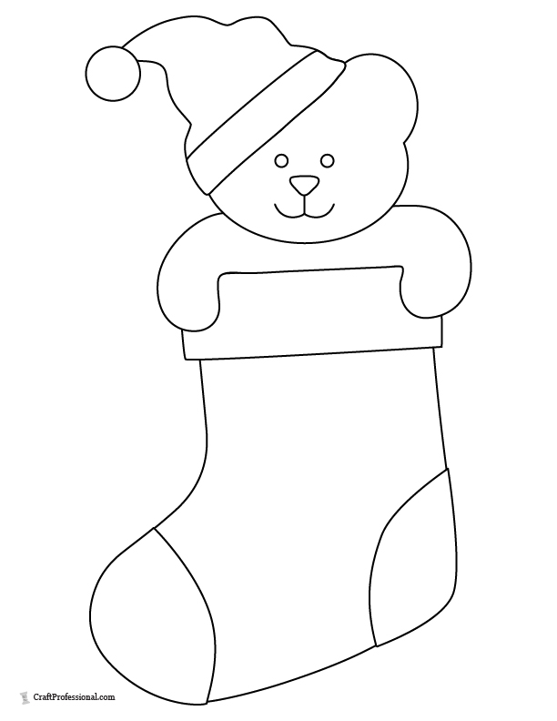 Christmas Stocking Pattern, Free Printable Templates & Coloring Pages